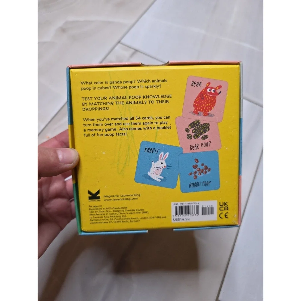 Who Pooped? : A Matching and Memory Game by Aidan Onn (2019, Game)‎ A4